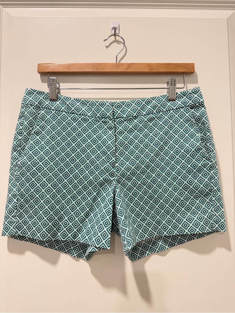 Willi Smith Teal Geometric Print Women’s Shorts